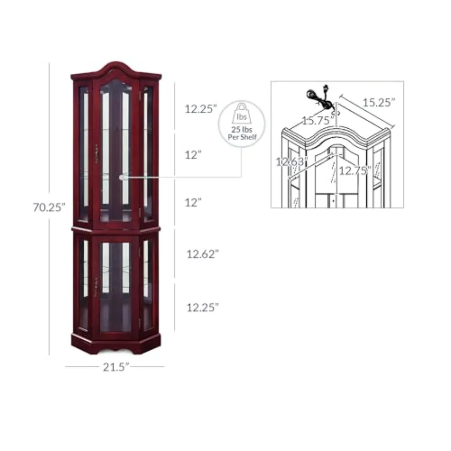 Işıklı Köşe Vitrini, Kavisli Ü - Storage & Organization incelemesi ve fiyatı