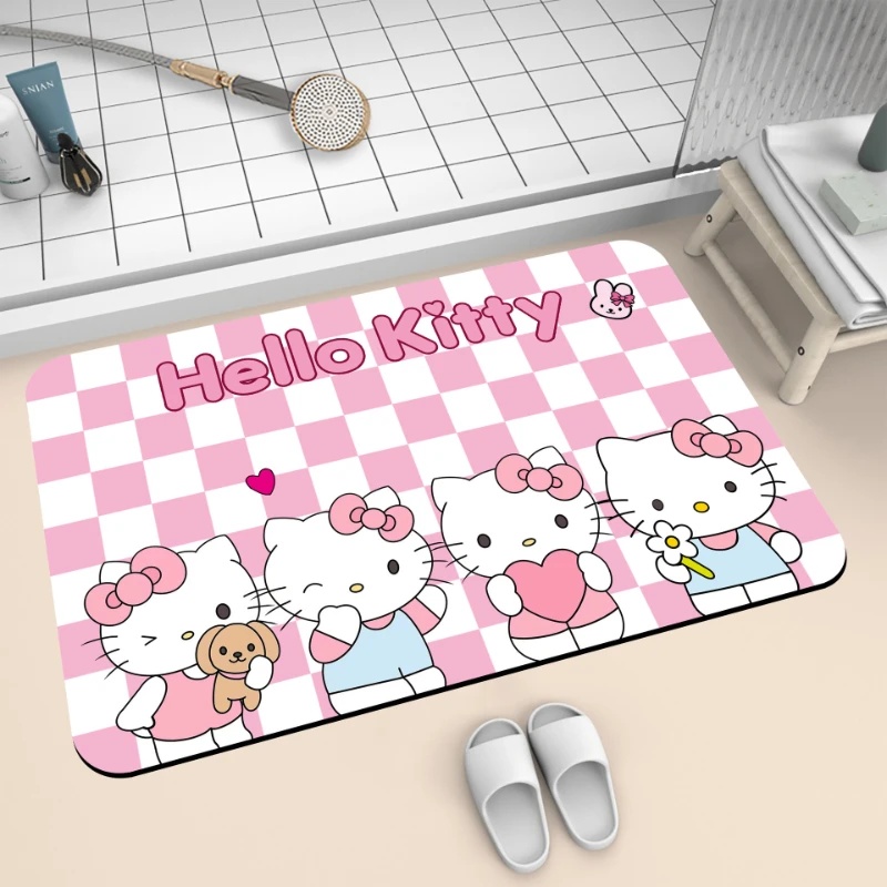 Hello Kitty Çilek ve Ayı Desen - Quick Dry Diatomite Bath Mat incelemesi ve fiyatı